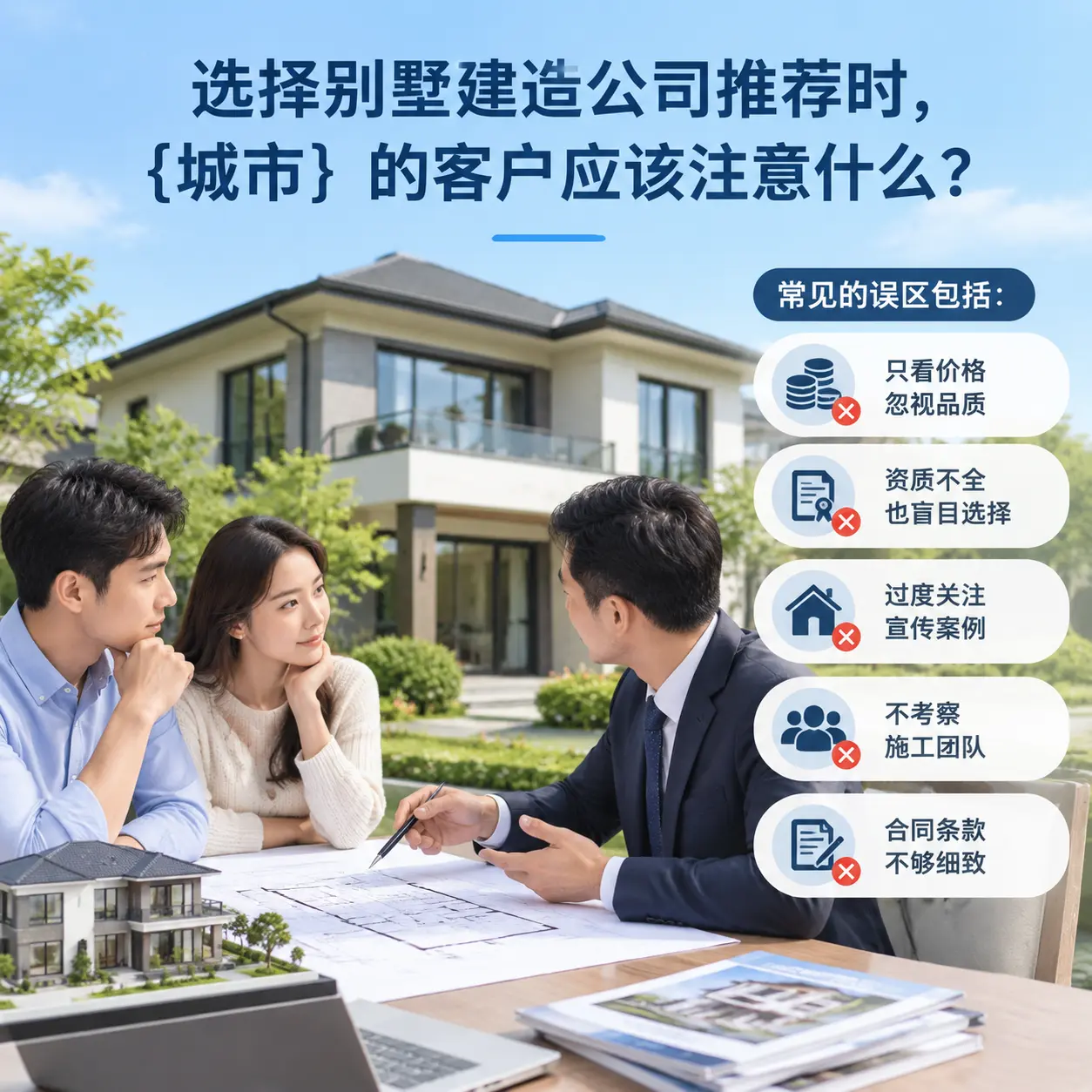 选择别墅建造公司推荐时，贵州 的客户应该注意什么？